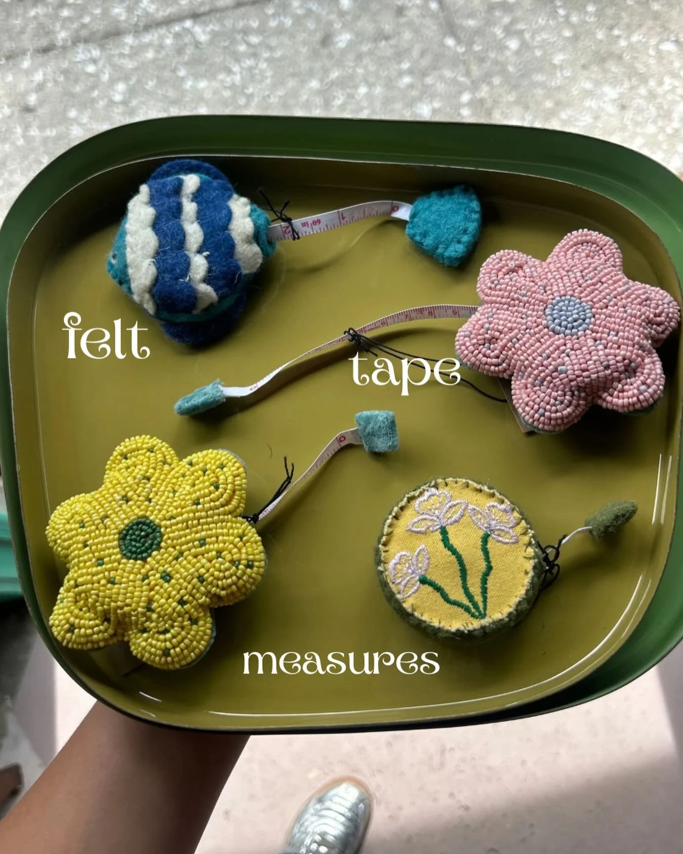 WOHOOOO felt tape measures are restocked!!! We have so many new designs that we&rsquo;re obsessed with!!! 

#gift #charlestonsc #localshop #felt #giftguide