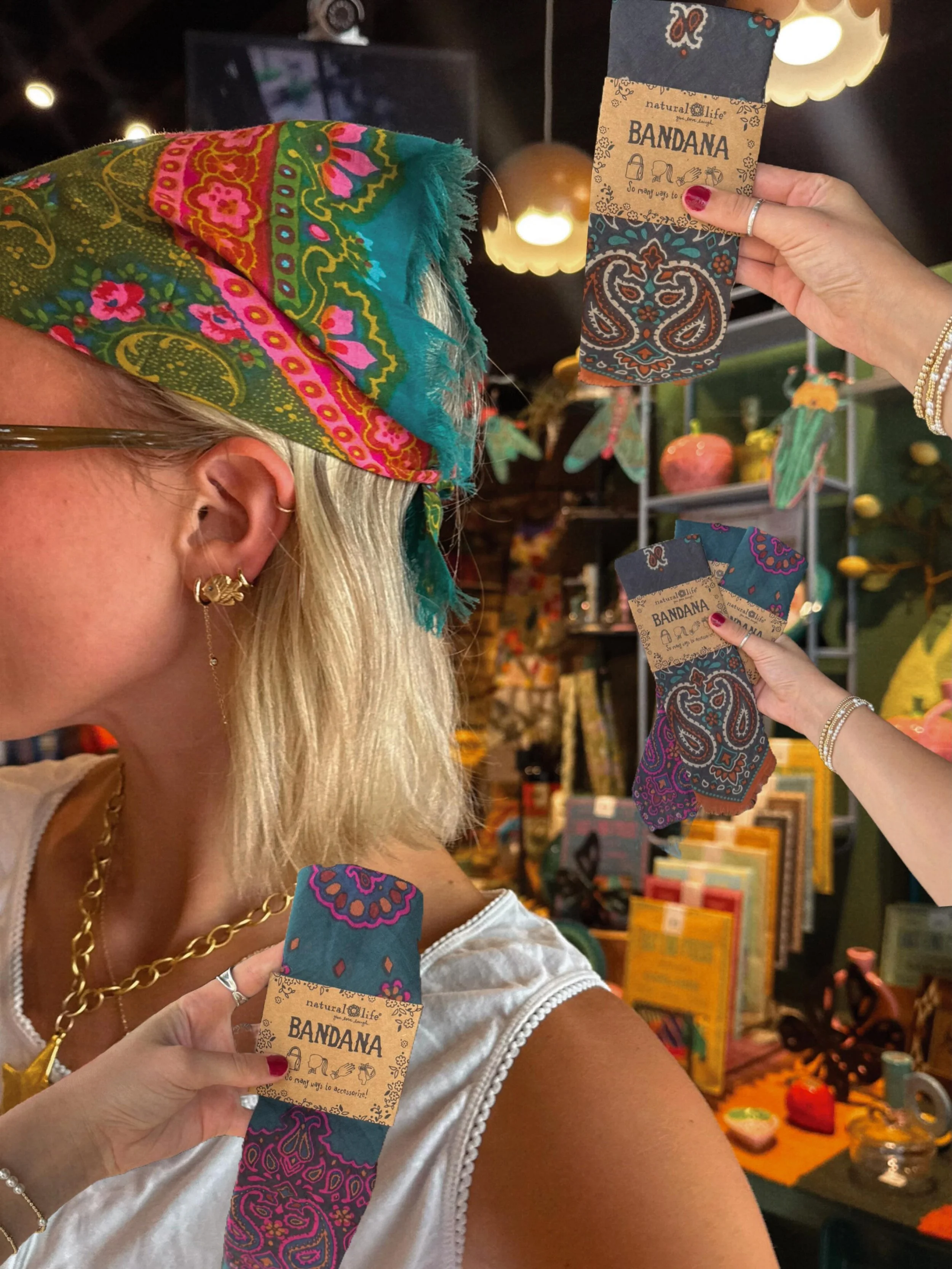 What&rsquo;s better than a bandana in the summer!! 🍒🍒 #chs #&iacute;ndigo #shoplocal #charleston