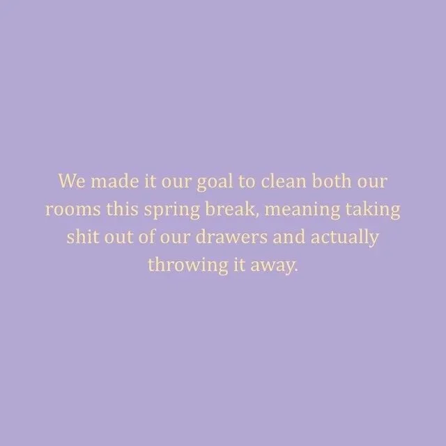 re: spring cleaning