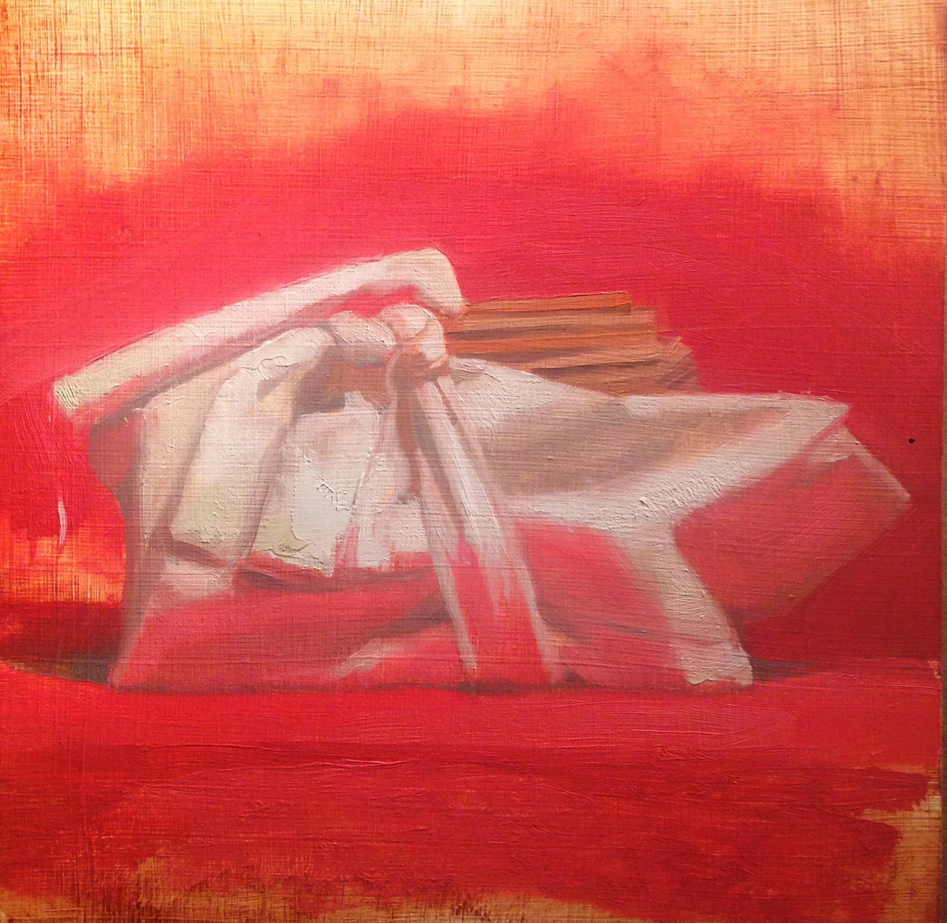 A painting of 30 boards that were made for me and given as a gift to keep the project going. Painting#10.