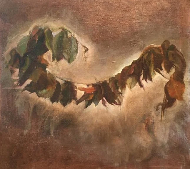 Garland, 28 x 28 in. Oil on canvas. In Private Collection.