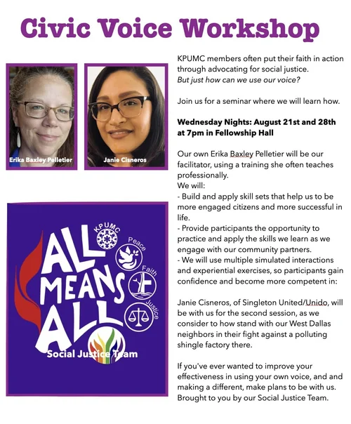 Civic Voice Workshop — Kessler Park UMC