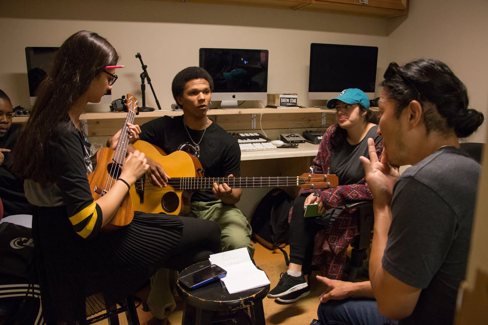 L to R: LIO, Mirabai Kukathas, Zora Seboulisa, Monica Elenes, and Daniel Pak. Photo Credit: Amy Piñon