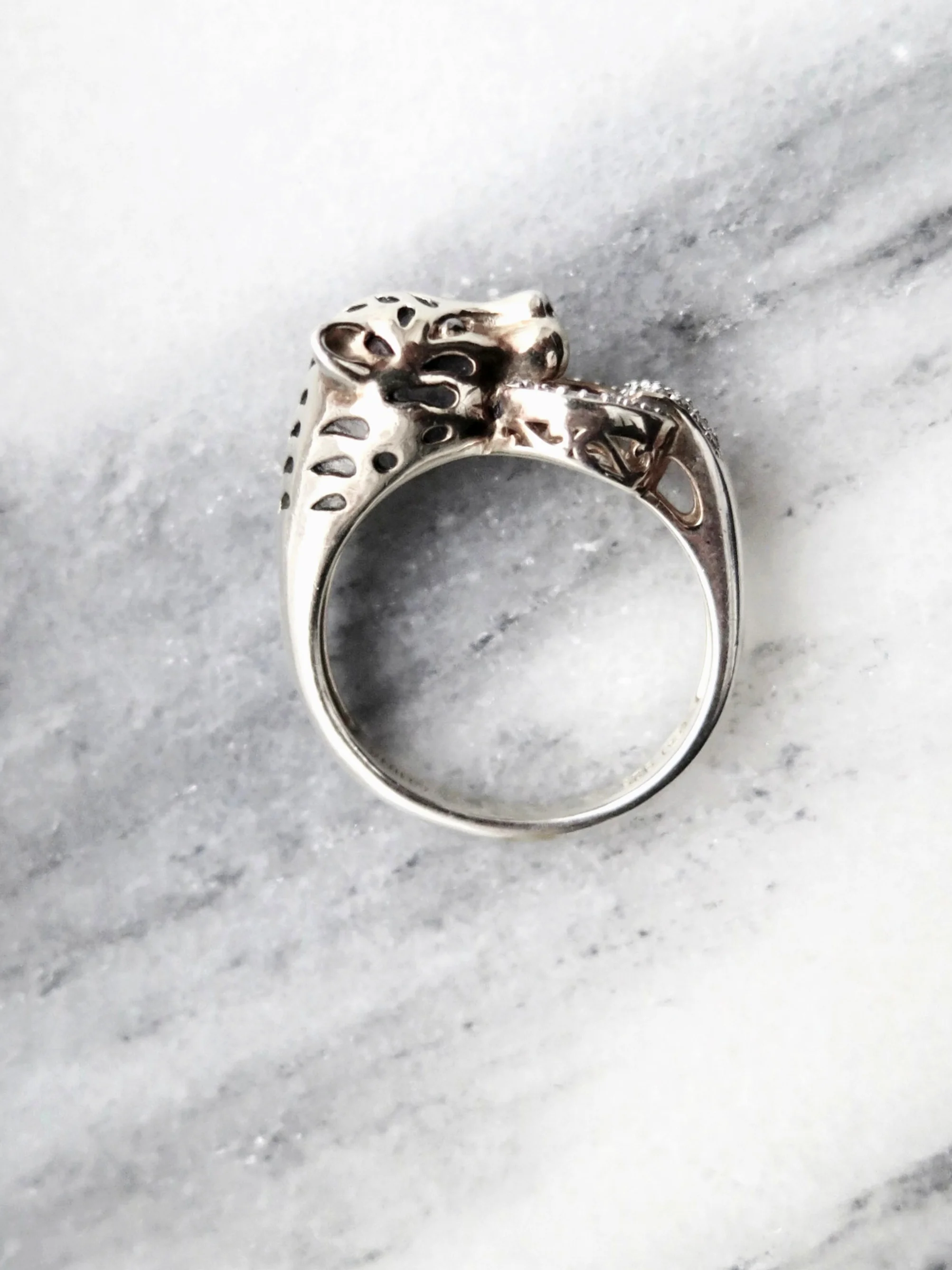 Le Guépard Sterling Silver and Diamond Ring - $275.00