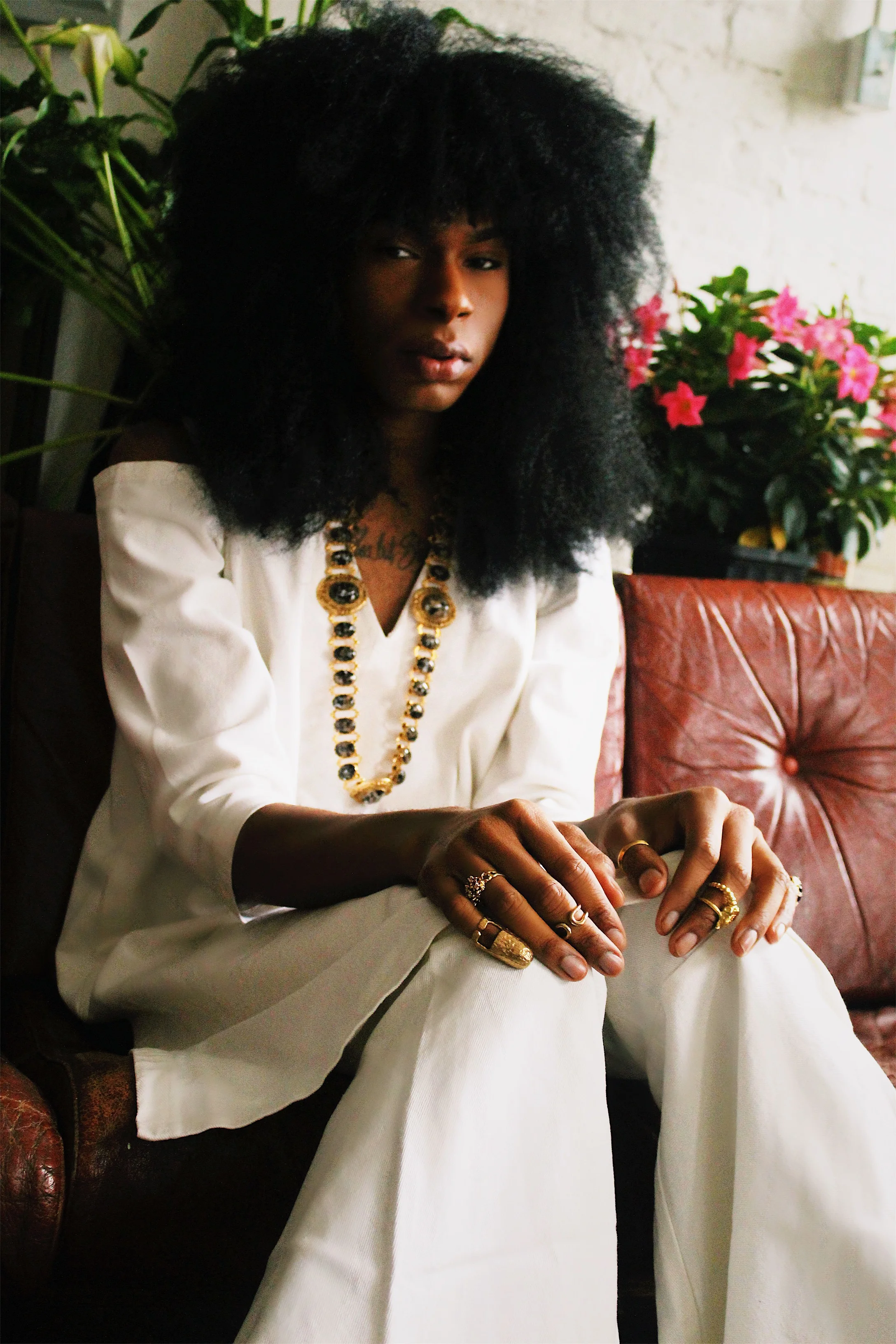  Johnny Flare Pants x Keita Cold Shoulder. 