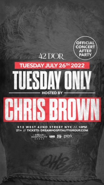 Tuesday Only Hosted by Chris Brown, 42 D'or - New York, NY