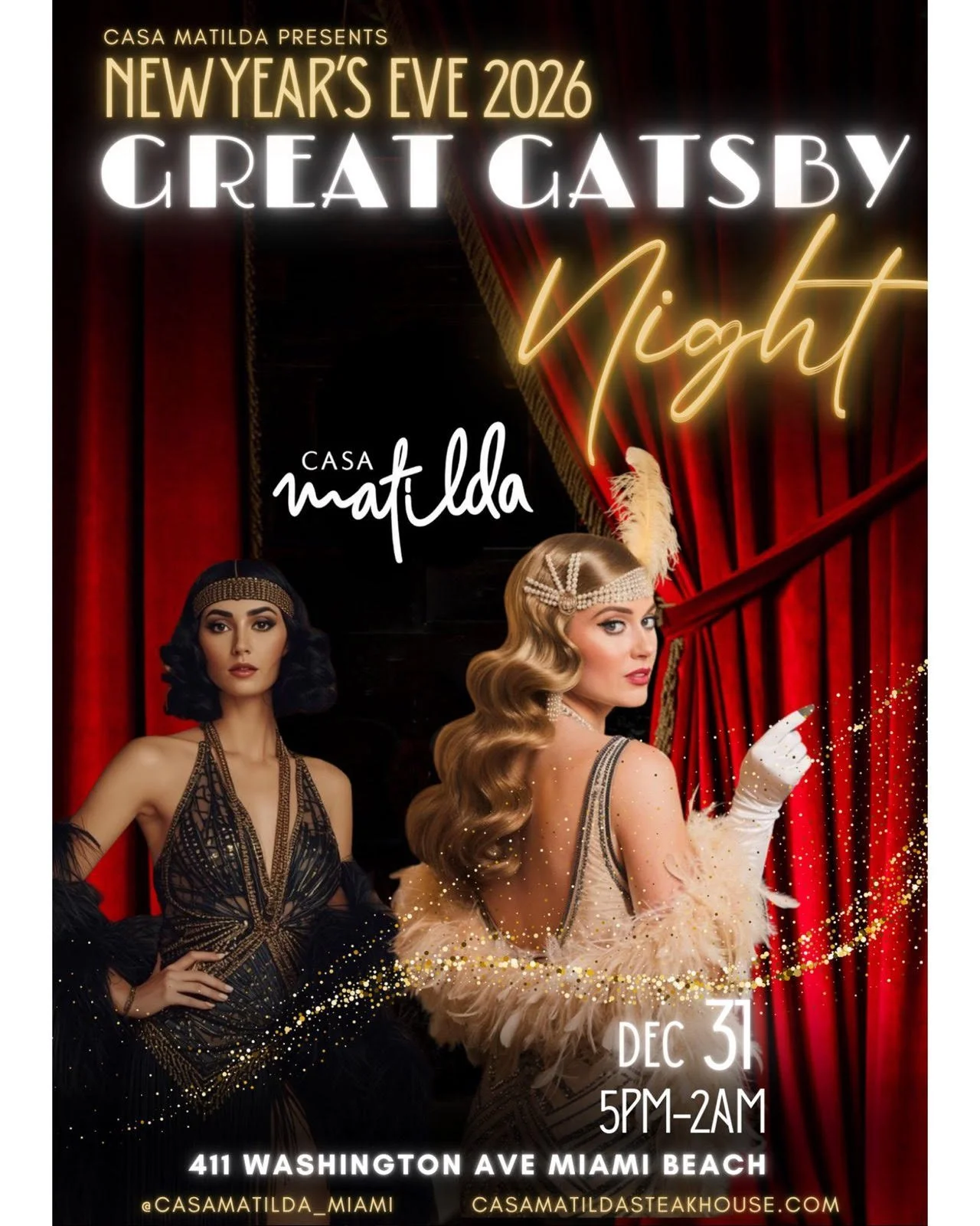 New Years Eve Great Gatsby Night at Casa Matilda - Miami Beach, FL