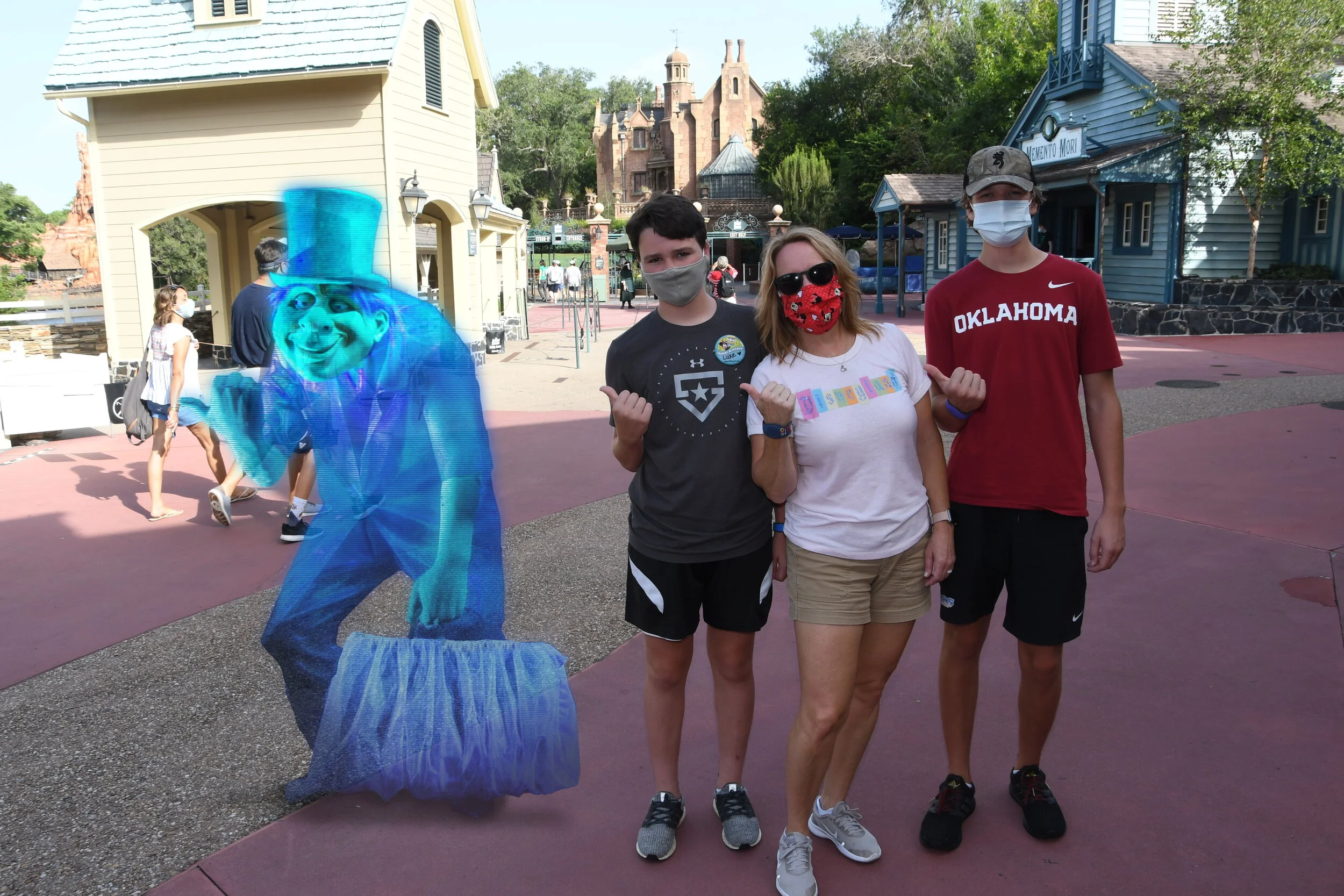 Hitchhiking Ghost not afraid of our masks!