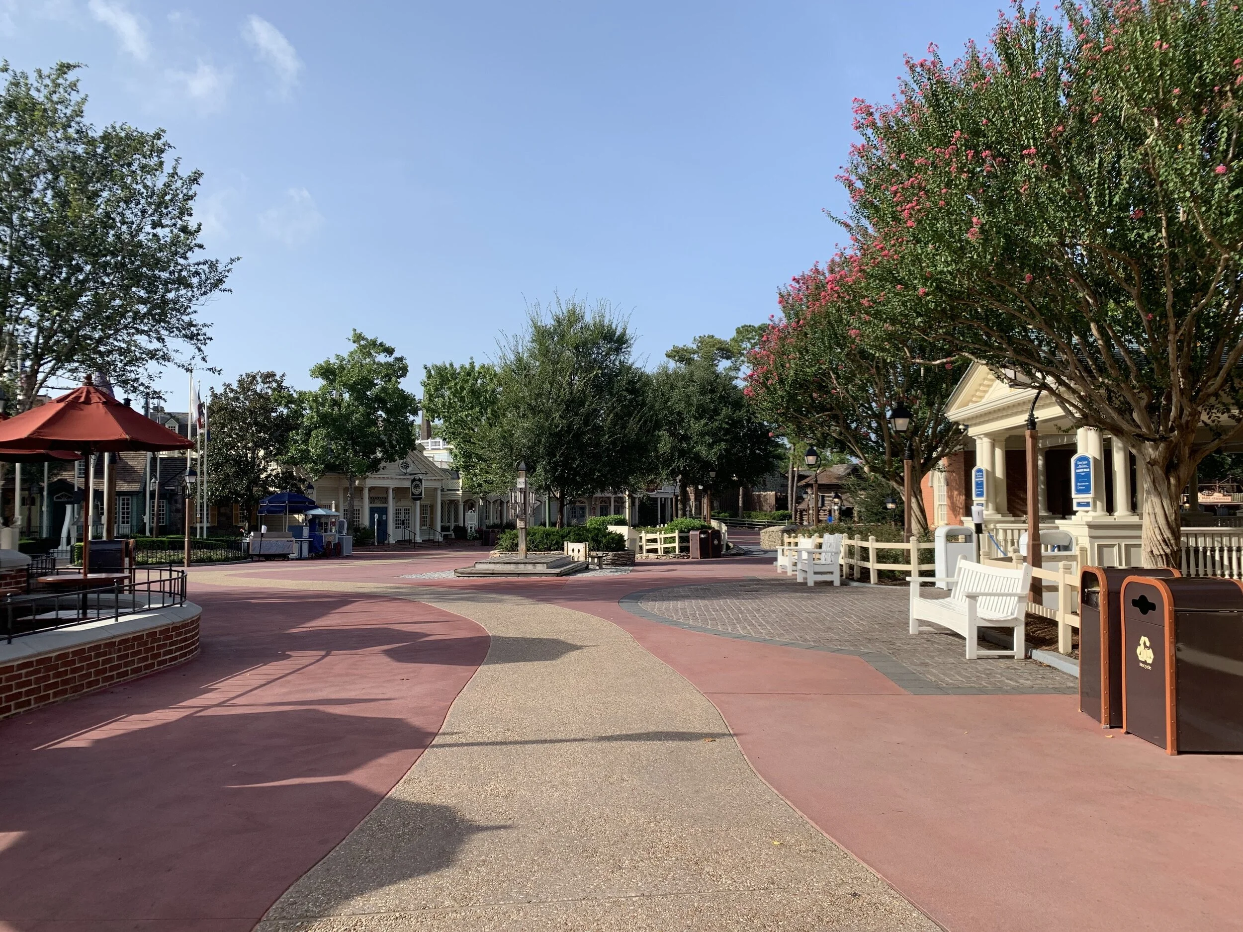 Empty park makes social distancing easy