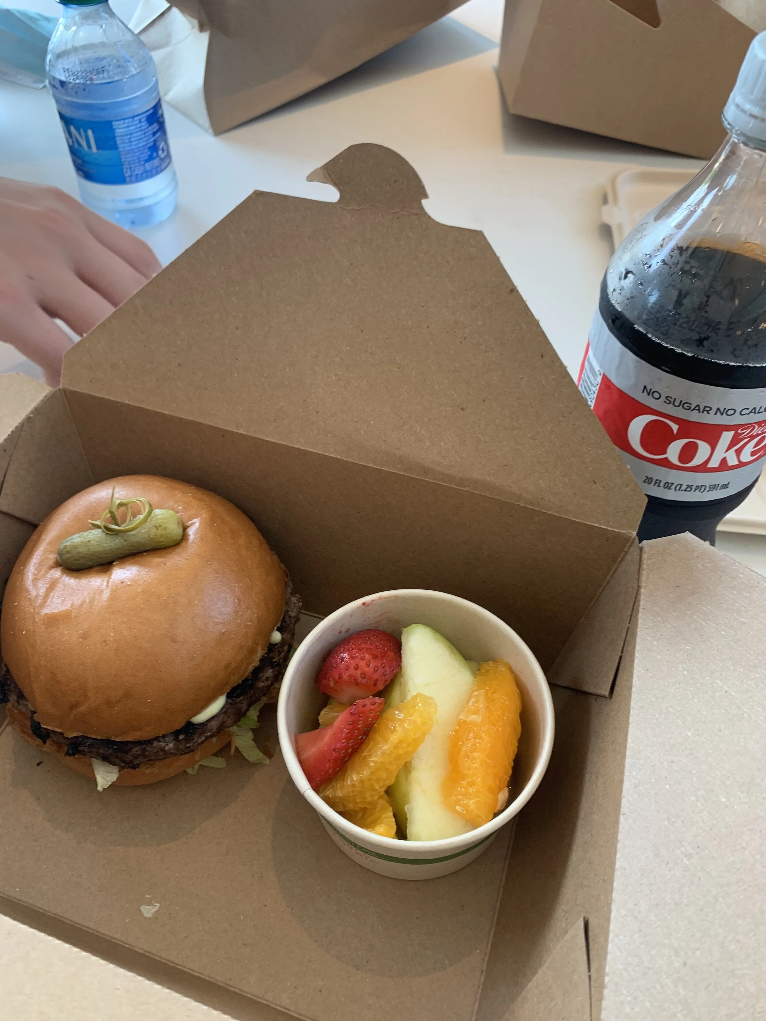 Riviera Burger that we mobile ordered - yum!!!