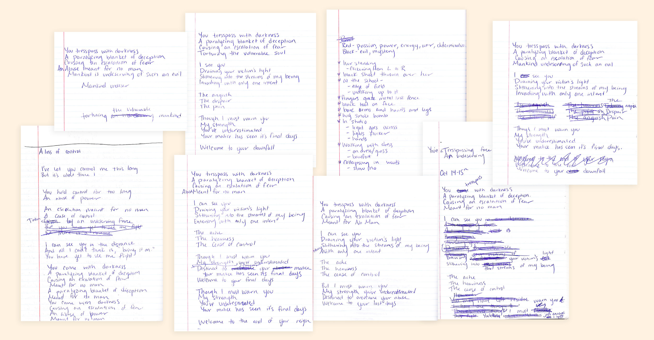 Drafts for "Dear Enemy"