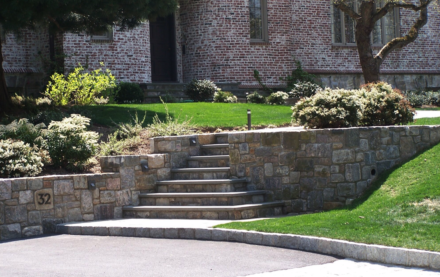 Westchester County, NY natural stone retaining wall and steps and patio (Copy)