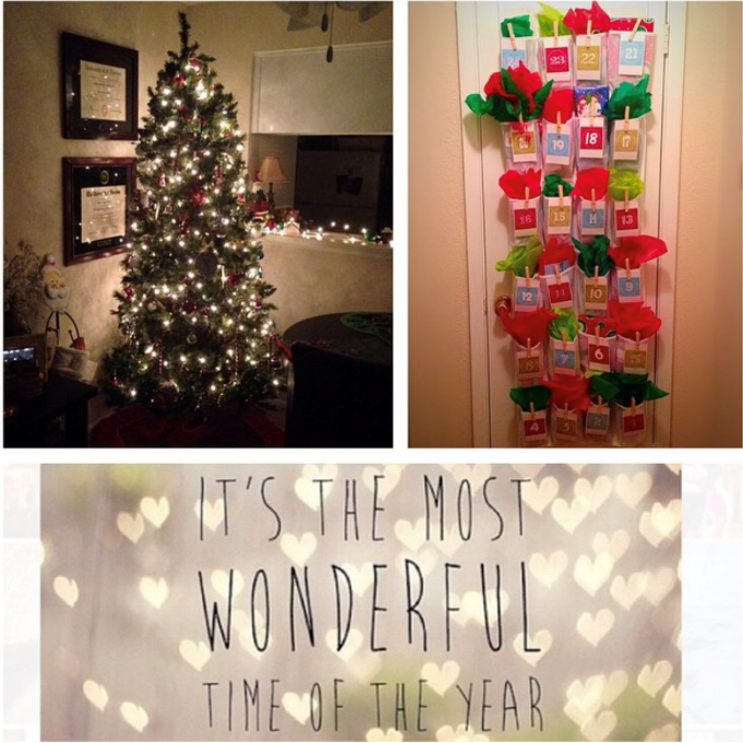 2014's Christmas Advent Calendar. This is the only 2014 picture I can find but lucky you - you get to see my usual Christmas tree!