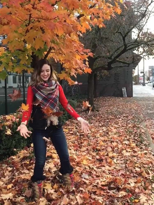 Random moment walking through town when we decided to stop and play in a pile of beautiful leaves!