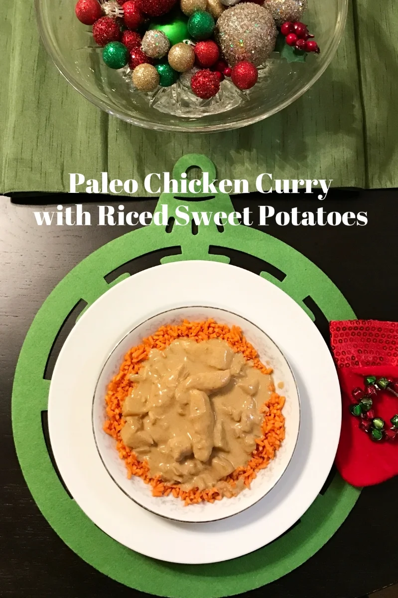 Paleo Chicken Curry with Riced Sweet Potatoes