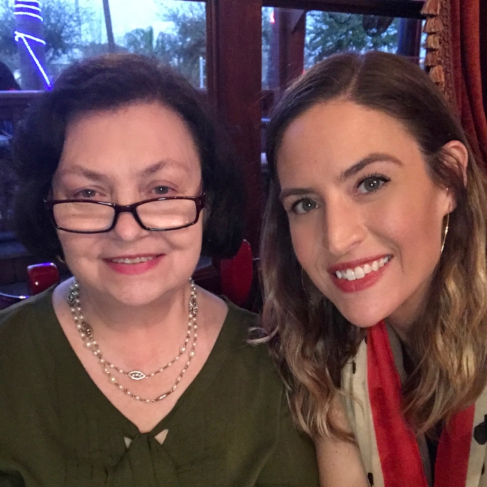 With my mom. =)