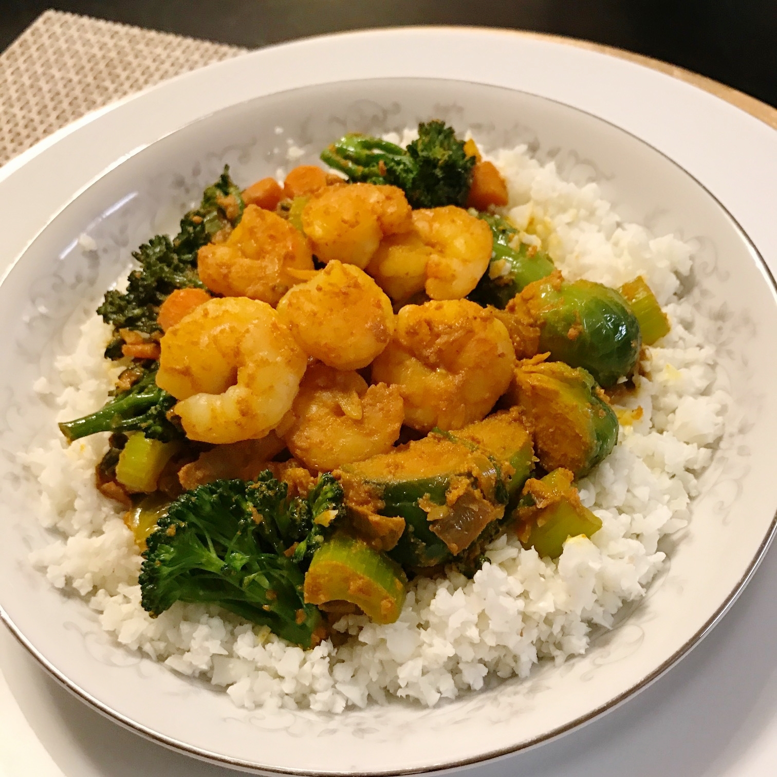 Paleo/Whole 30 Turmeric Shrimp Stir Fry