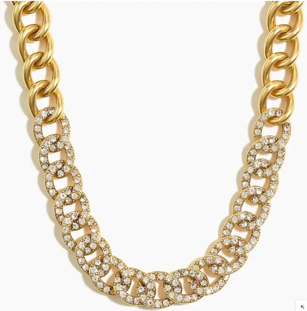 JCF Crystal chain statement necklace.JPG