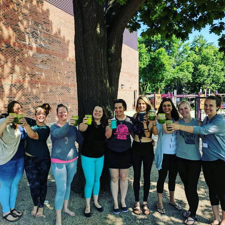 My Mentorship group in Madison! We celebrated with green smoothies one morning :)