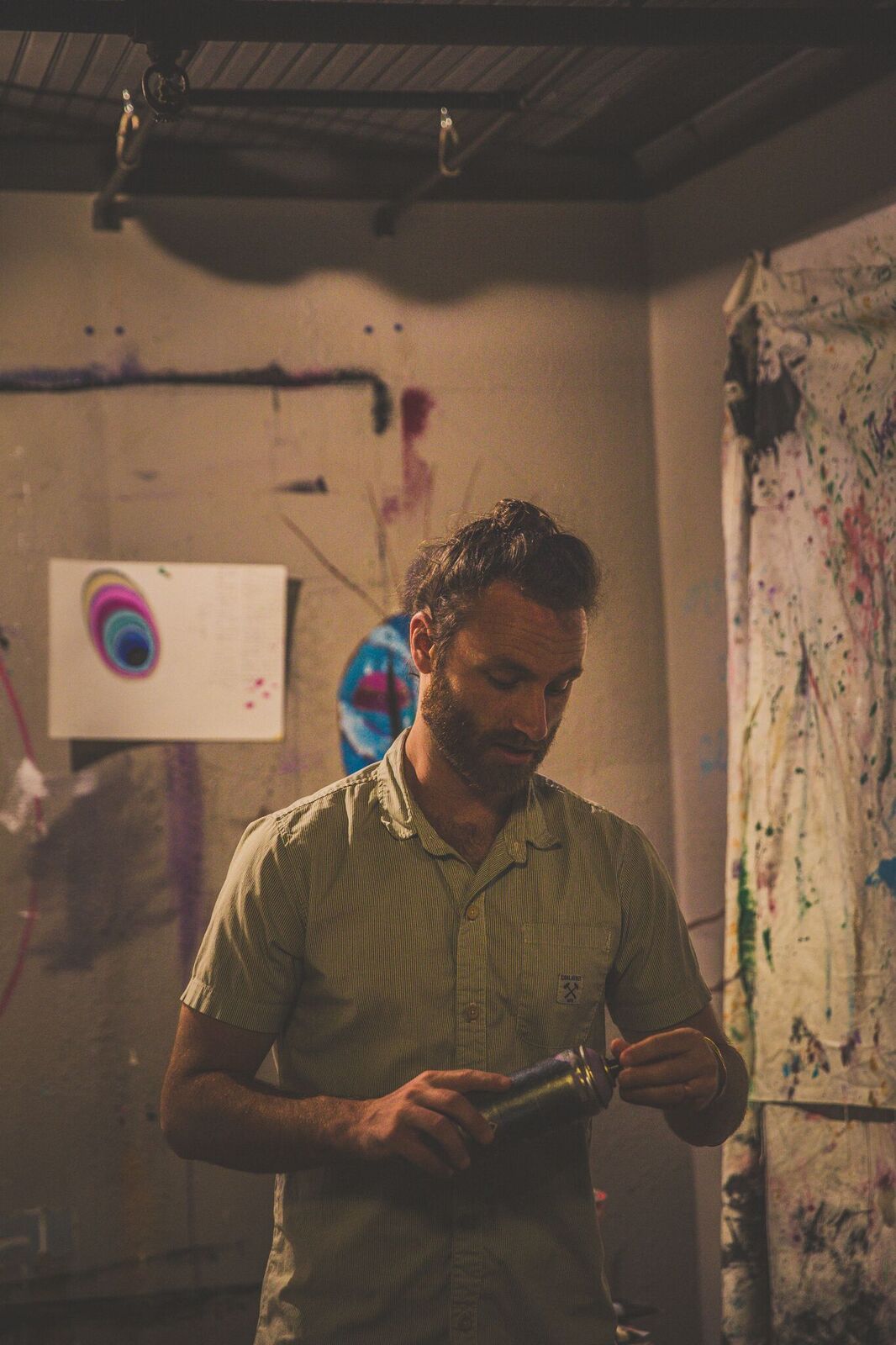 Photo Cred: Kat Wilson - About to spray face with paint. ;)