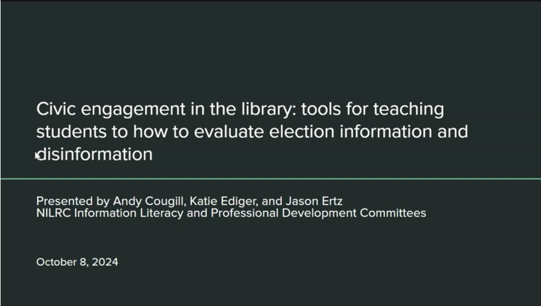 Screenshot of video presentation