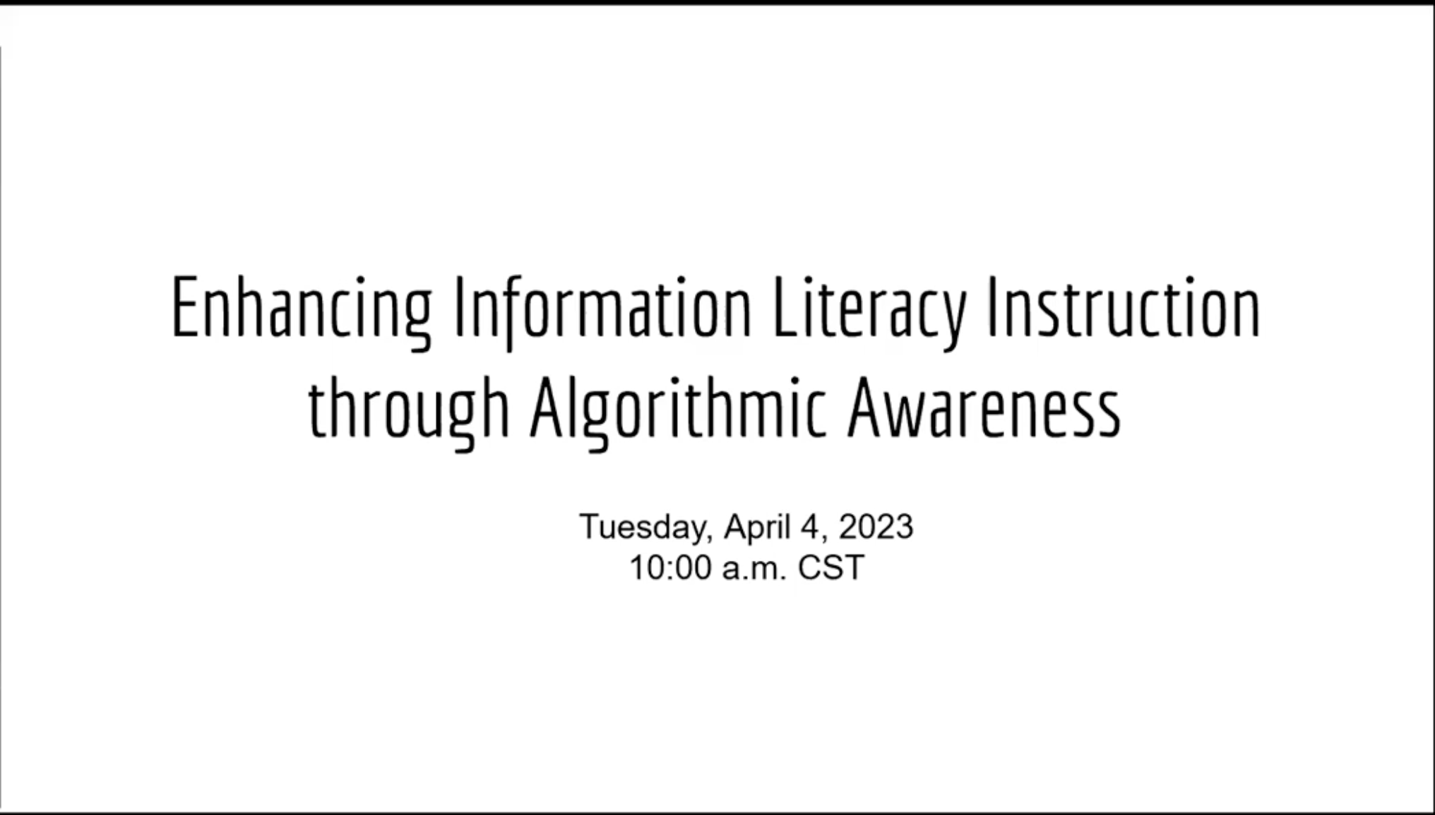 Screenshot from video presentation