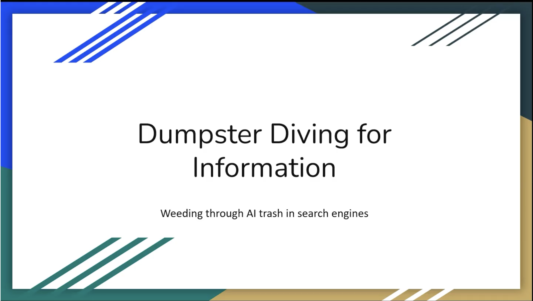 Screenshot of video presentation