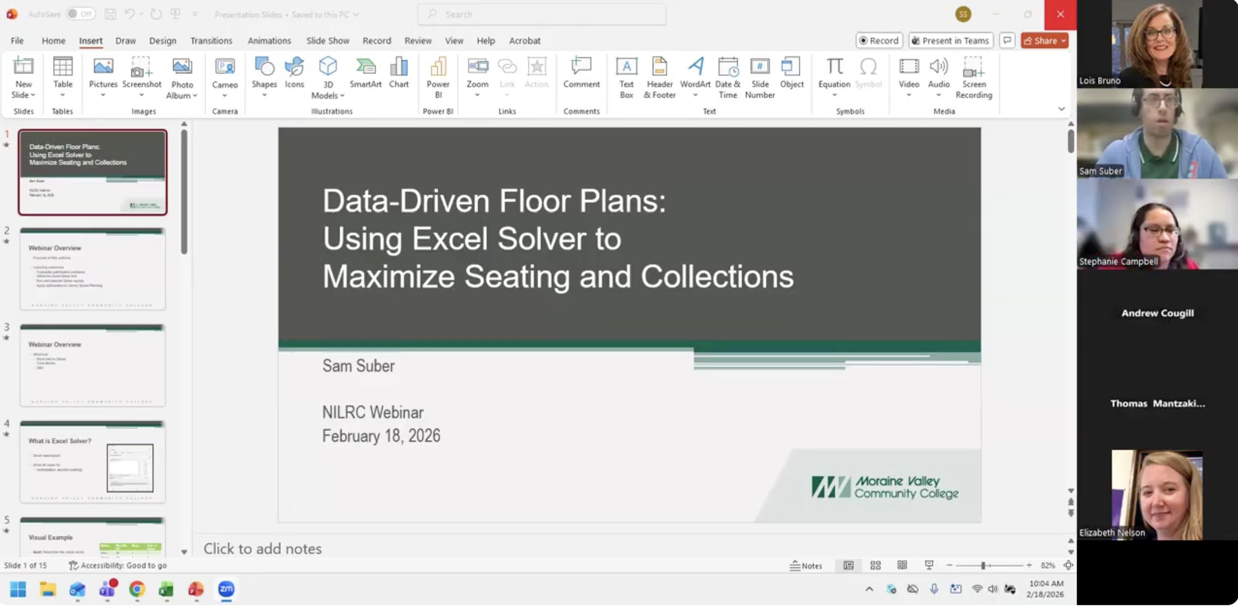 Screenshot of Data Driven Floor Plans Presentation