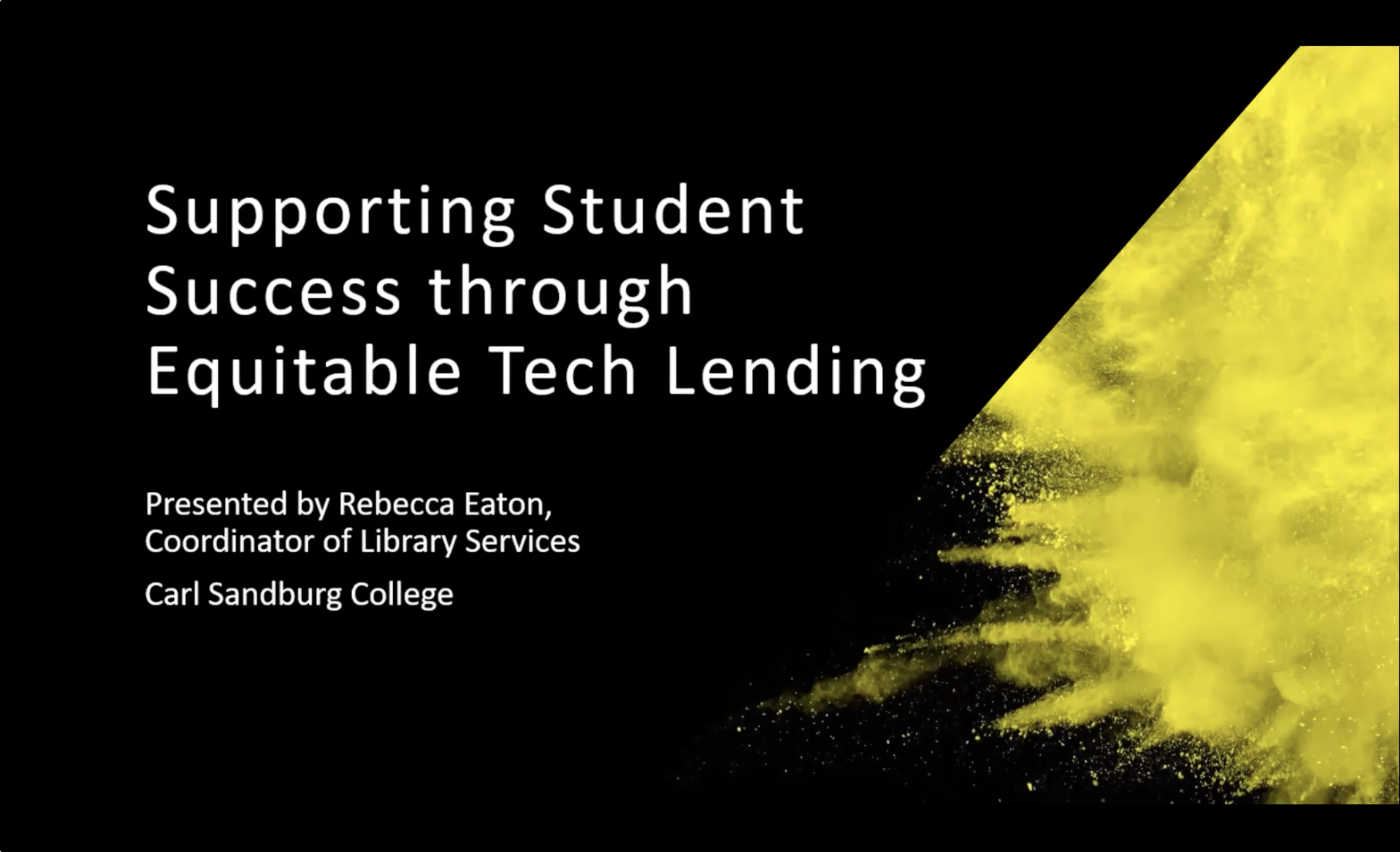 Screenshot from Video Presentation