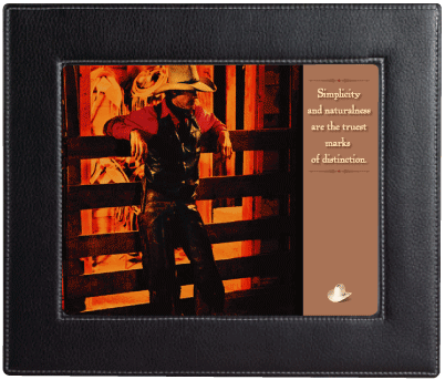 Cowboy at the Gate Framed Print