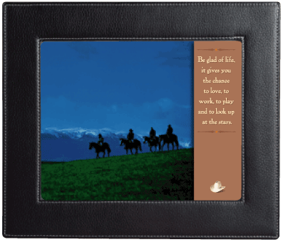 Western Blue Riders Framed Print.gif