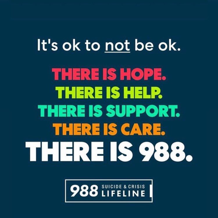 ⚠️ The following post references suicide and maybe be triggering. 

This week is National Suicide Prevention Week. We aim to inform the public about suicide prevention resources and warning signs of suicide. 

The 988 Suicide &amp; Crisis Lifeline is