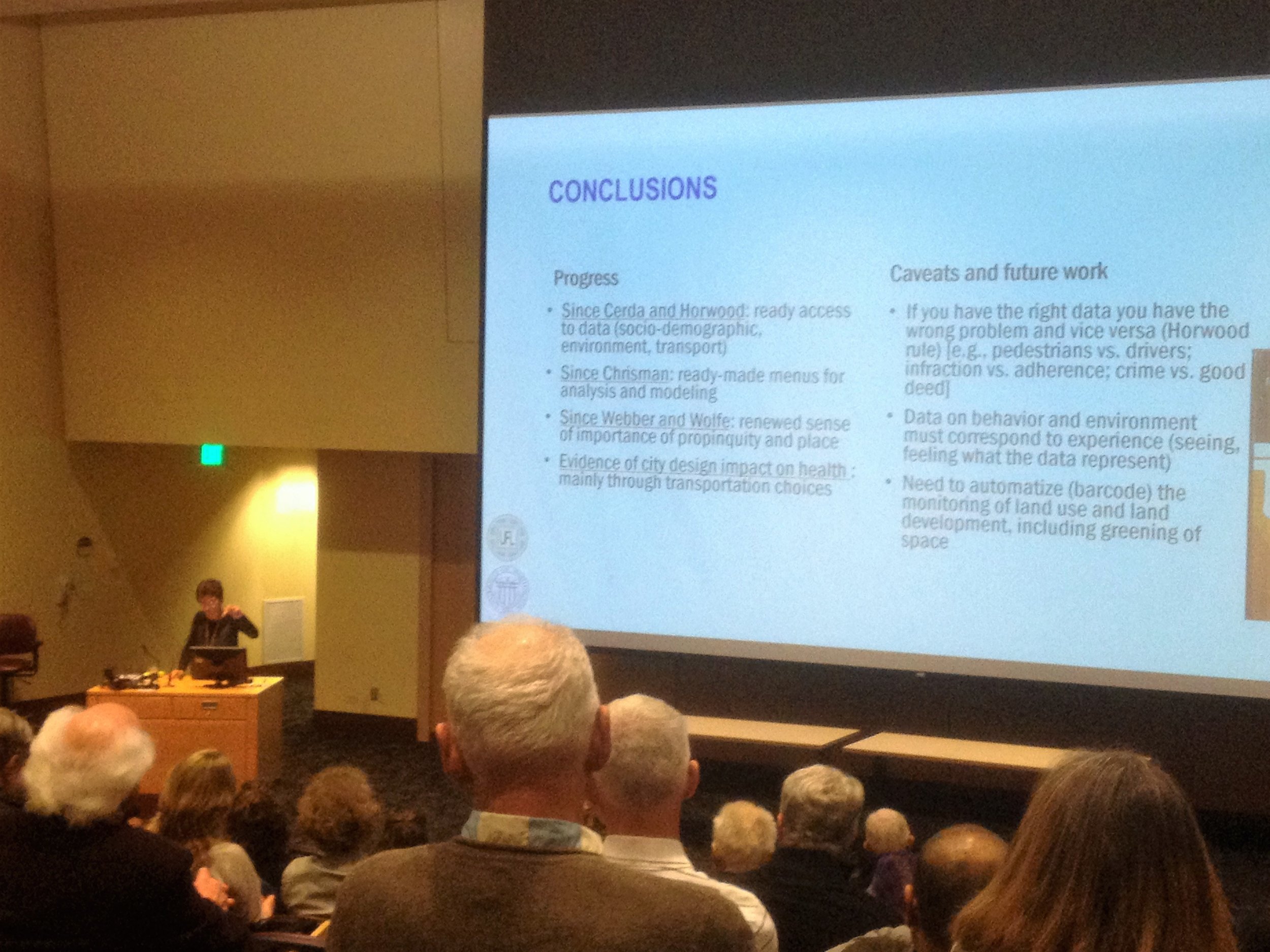 Professor Moudon delivering her closing remarks | photo by Josh Janet