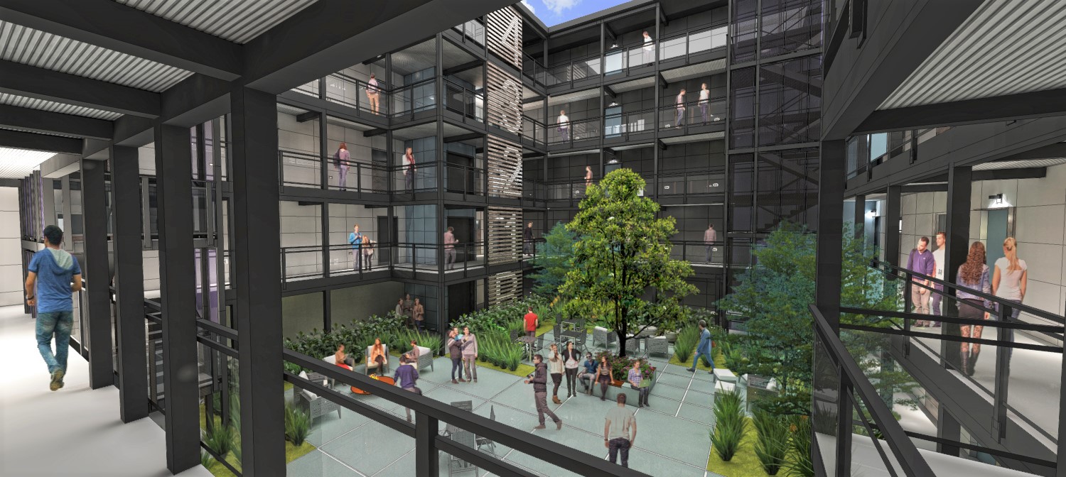 Interior courtyard rendering