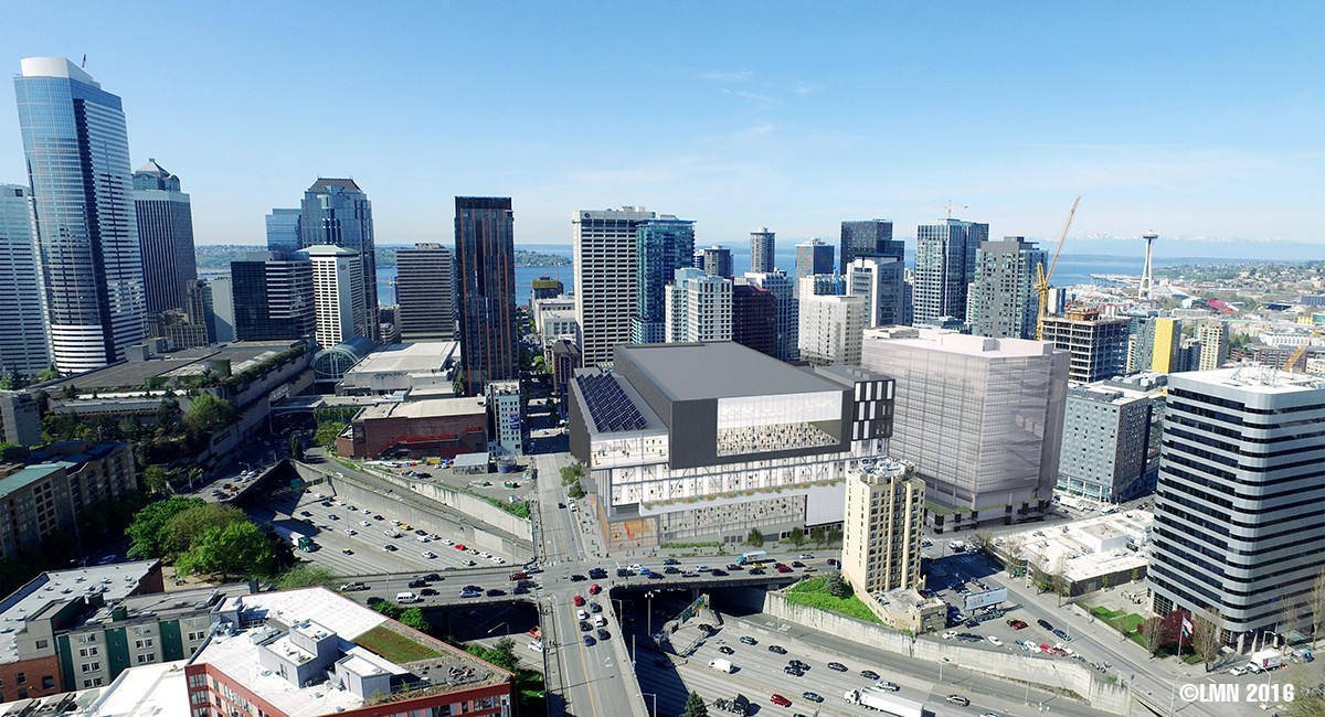 Proposed rendering of the WSCC expansion project. | Image by LMN Architects via Seattle.gov