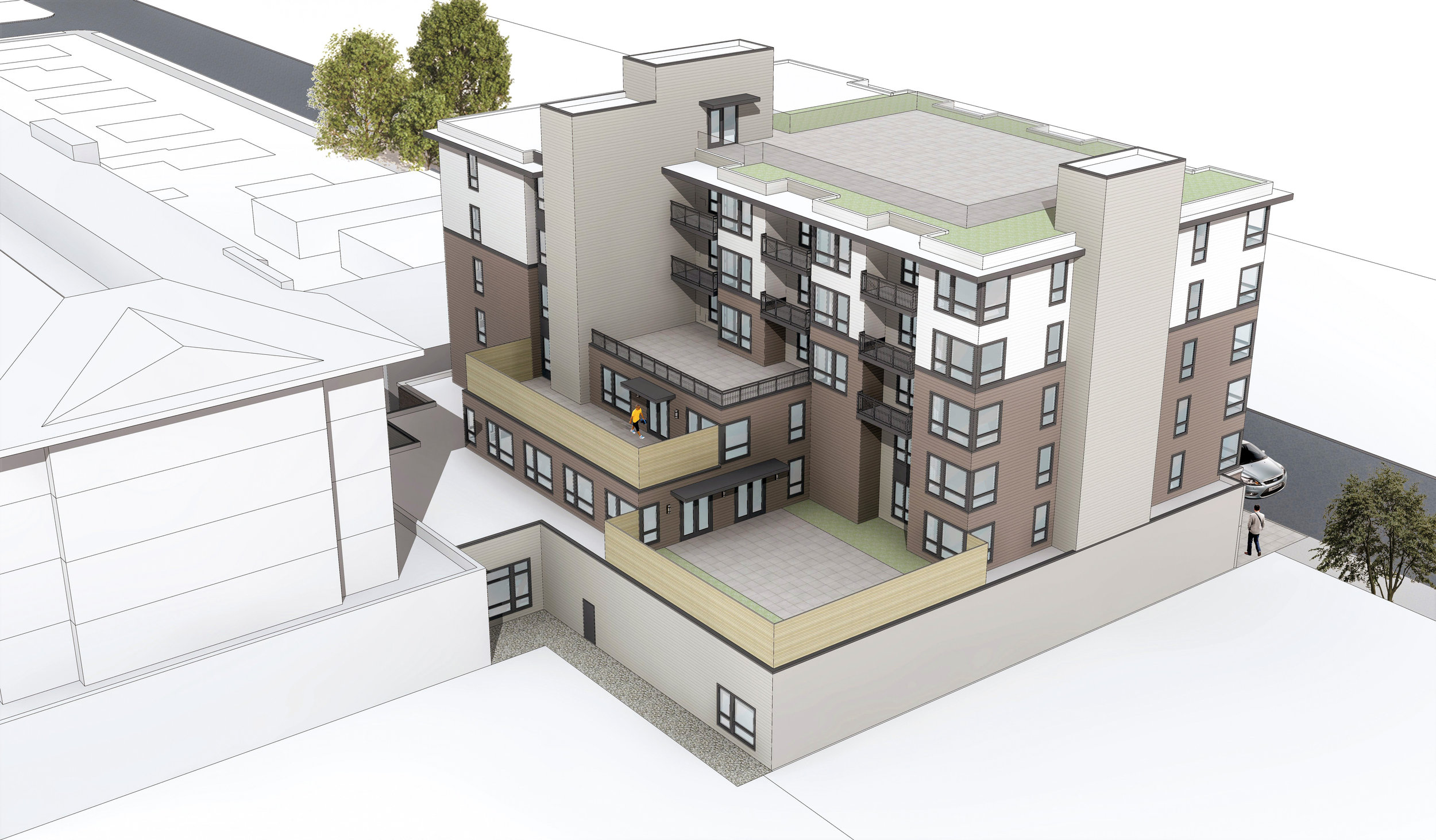 Our Renderings For Our Project A New 6 Story Addition To The