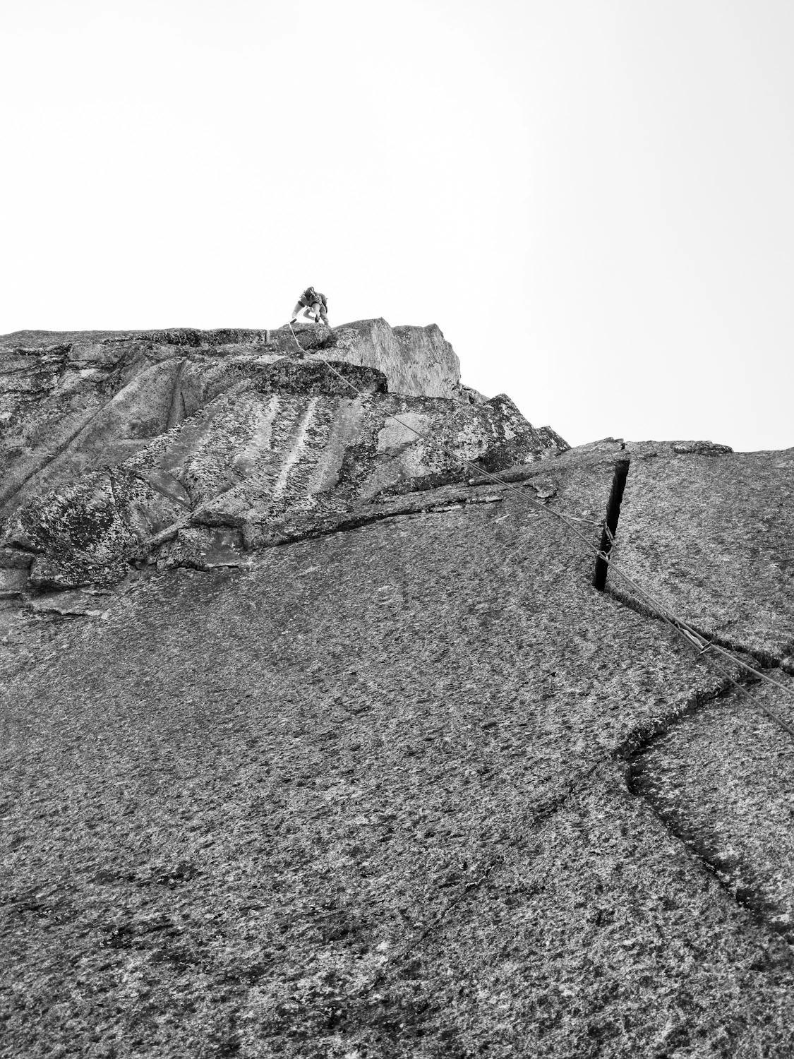 The Doppler Effect The incredible knife-edge arete, high on the route.