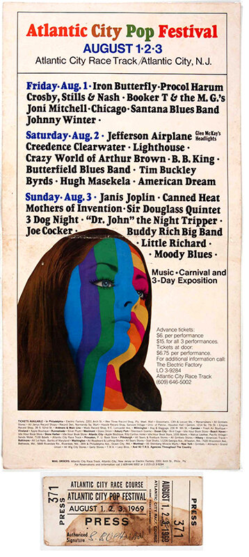 1969 King 14"x22" Jefferson Airplane Concert Poster w/ The Who & B.B