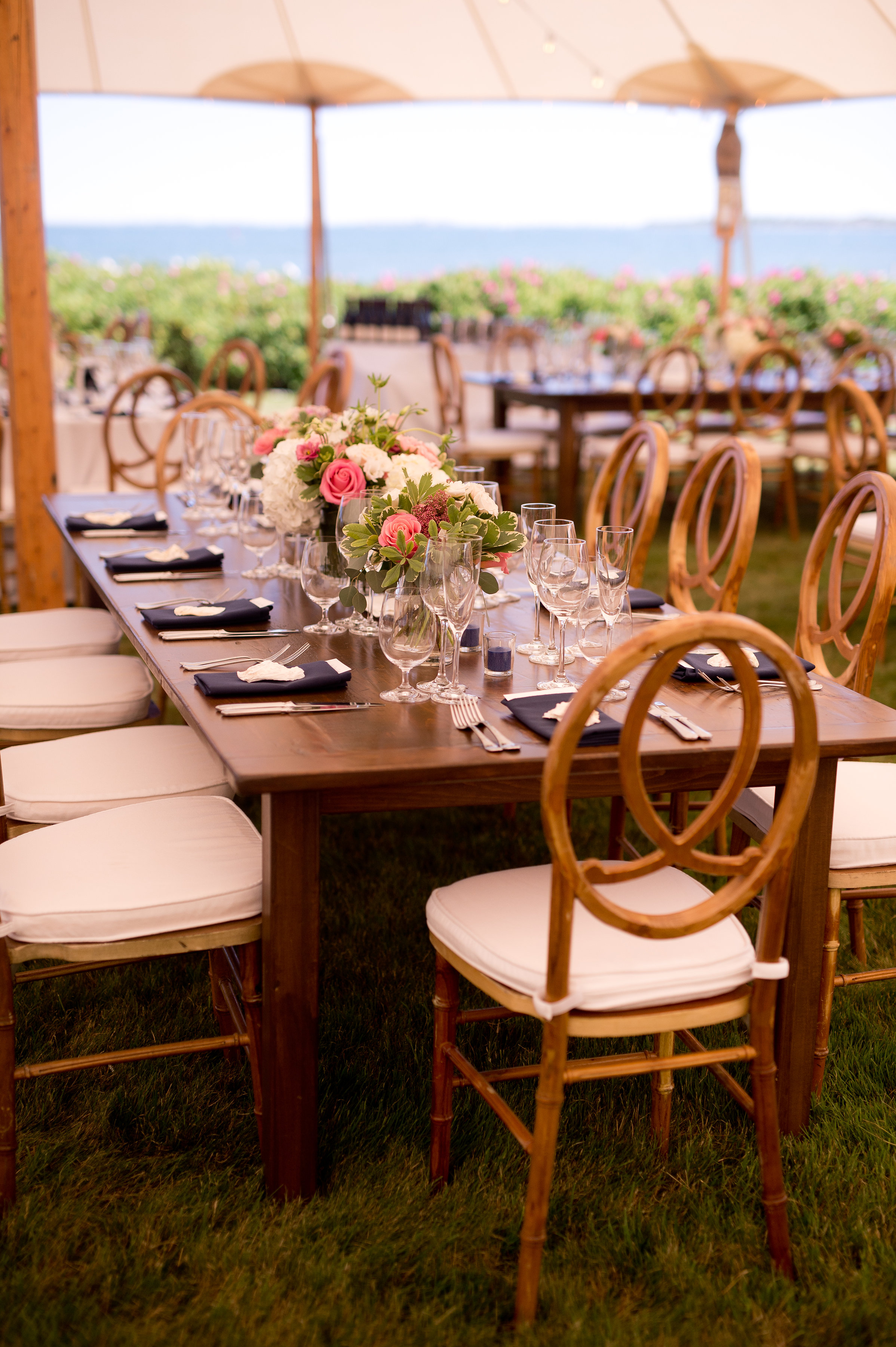 A glorious Sperry Tent nestled against the coastline set the stage for an amazing celebration for 200+ special guests and loved ones.