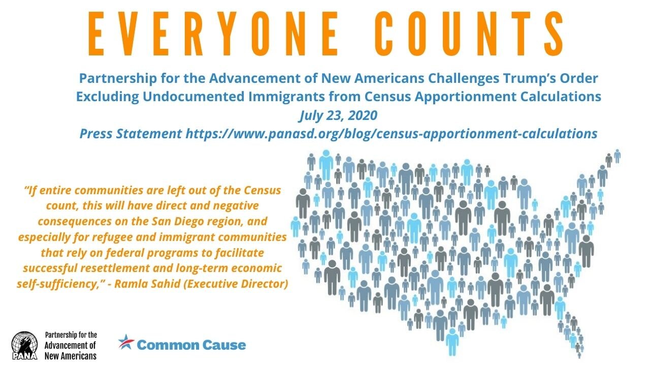 Partnership for the Advancement of New Americans Challenges Trump’s Order Excluding Undocumented Immigrants from Census Apportionment Calculations