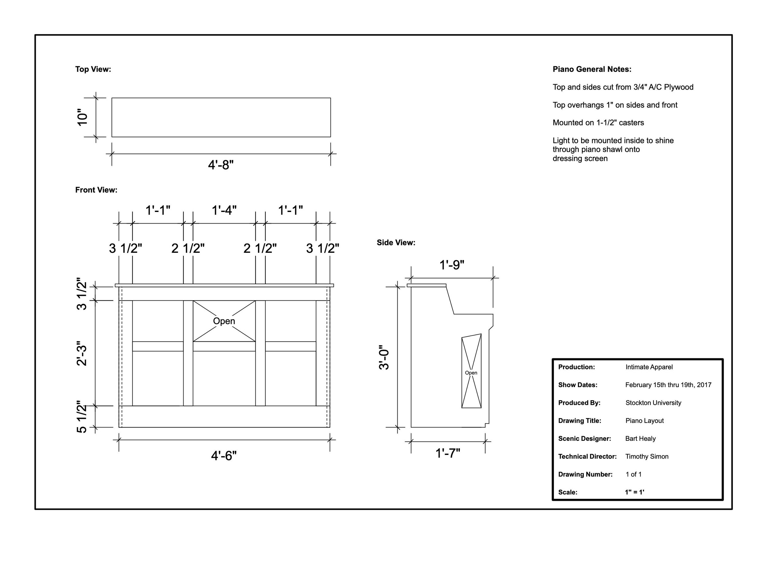 Piano Layout Drawing
