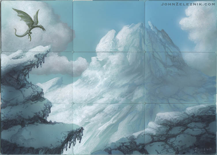 "Snow Covered Mountain" Connecting Arttists Proofs