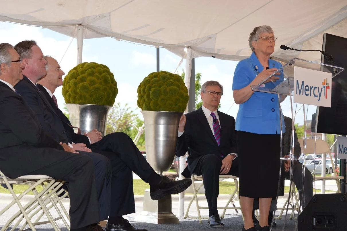 Sister Anita DeSalvo talked earlier today at a special ceremony about Mercy Northwest Arkansas and its plan to expand health care across the region.