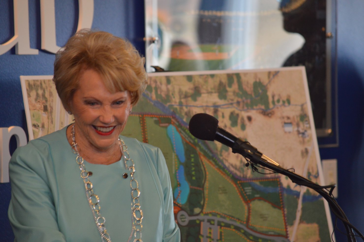 Johnelle Hunt talked earlier today about her family's $5 million contribution to a $15 million capital campaign. The money will be used to build the J.B. Hunt Family Northwest Arkansas Nature Center in Springdale.