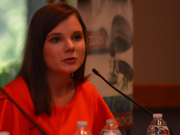 Dr. Mikaila Calcagni, a resident physician in Northwest Arkansas, talked today during a roundtable discussion about her desire to stay in the region to practice medicine.