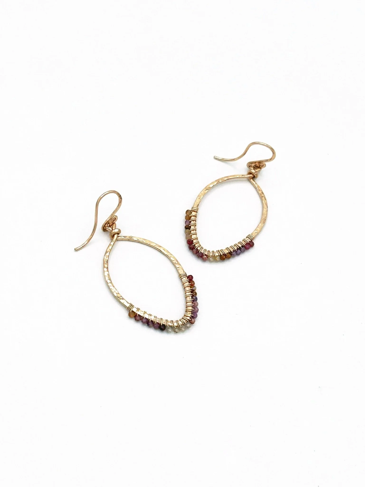 mixed sapphire teardrops