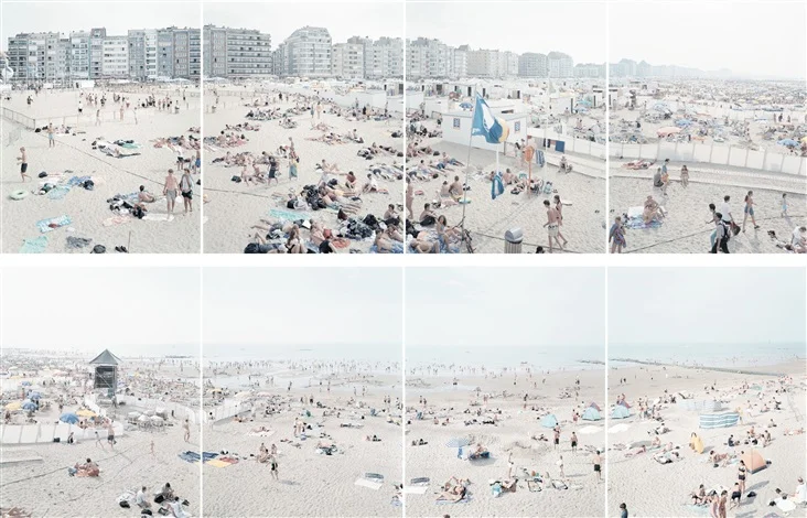 "Knokke-polyptych" From the Landscapes with Figures Portfolio, 2002. Eight offset lithographs / 33.5 x 25.75 in (85.09 x 65.41 cm)