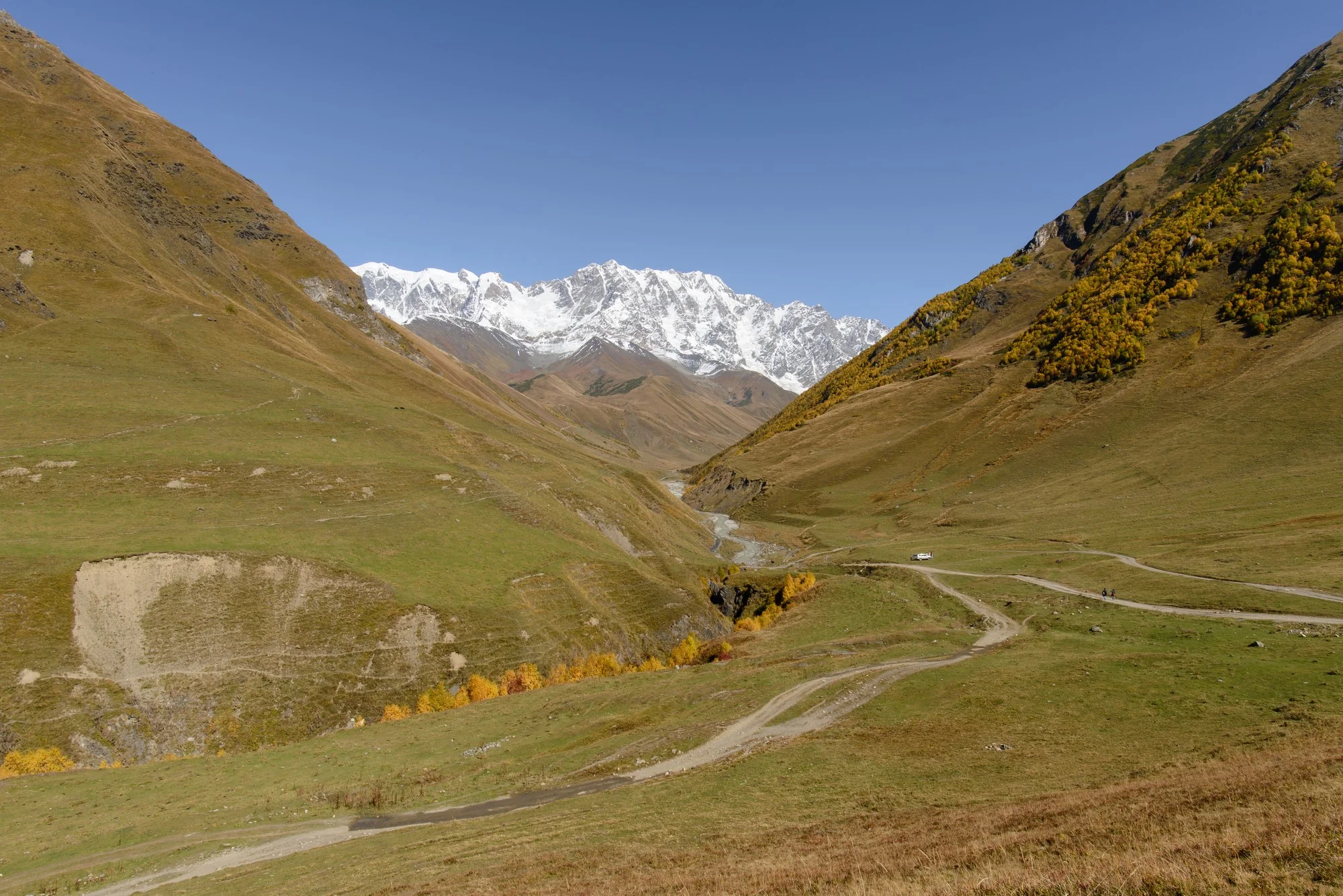 Mt. Shkhara seen from Ushguli