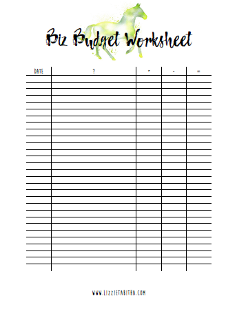 biz budget worksheet by dr. liz musil