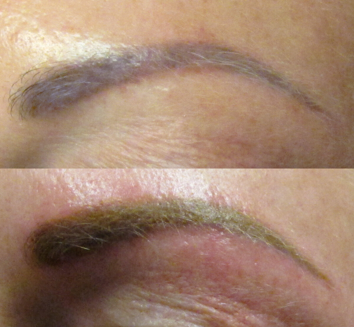 Liz Cook Tattoo Permanent Makeup Brows Corrective Color Purple Before After.jpg